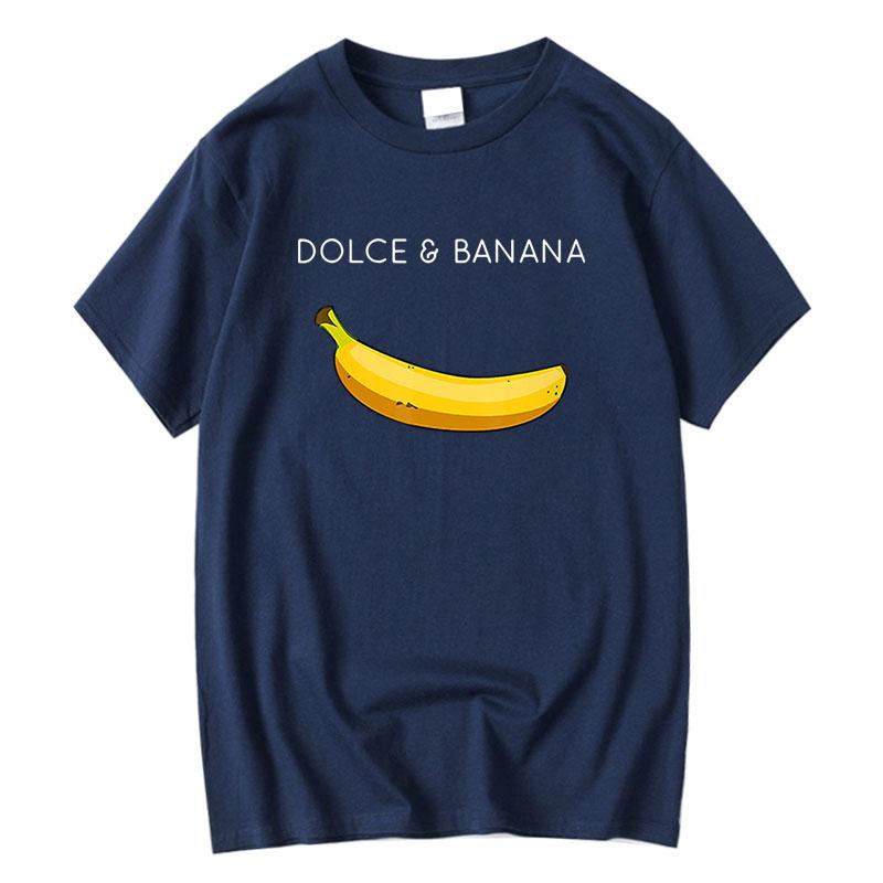 Summer Fashion Dolce Banana Print Women T-shirts Casual Breathable Tops Oversized Cotton Tshirt Short Sleeve Top