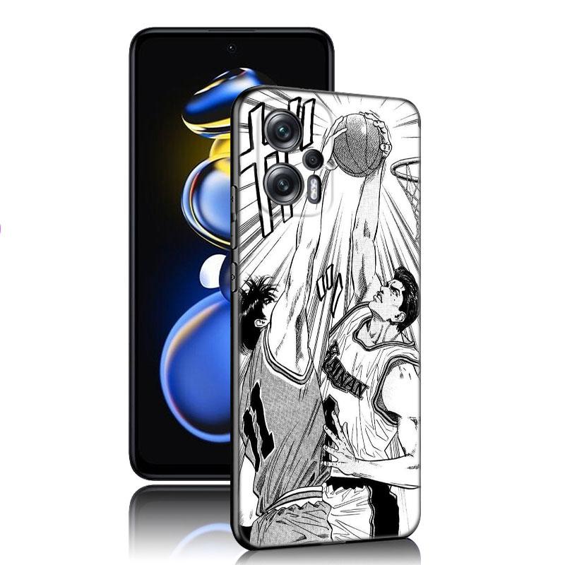Anime Slam Dunk Black Silicone Phone Case For Xiaomi POCO X3 X4 NFC F5 M3 M4 M6 X5 X6 Pro F3 F4 GT 5G C55 C65 M5