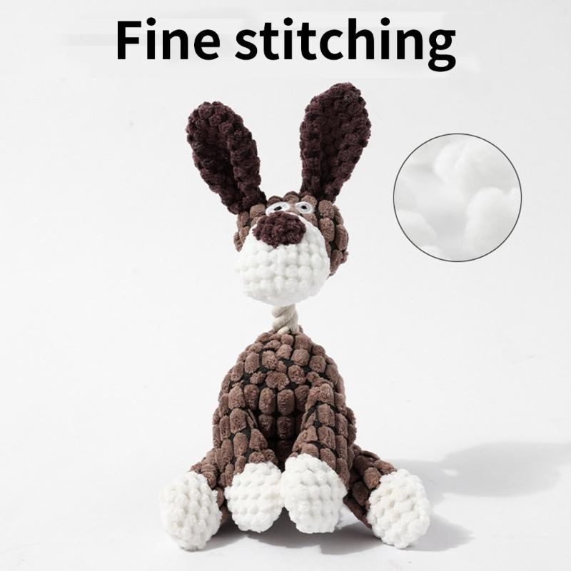 Chew Resistant Plush Donkey Toy For All Breeds With Fun Designs Squeaky Toy Chewing and Teething Plush Toy for Dog