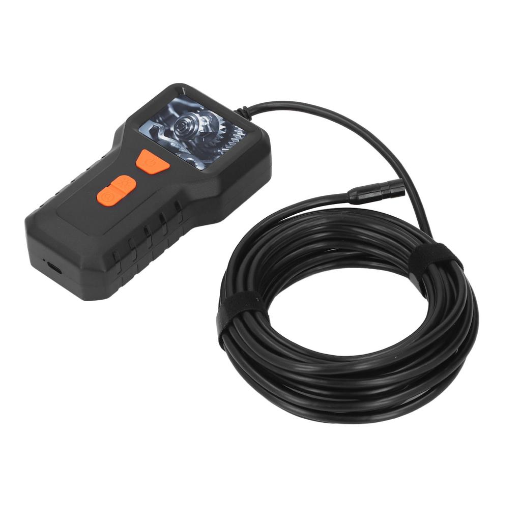 Промышленная инспекционная камера с 2-дюймовым HD-дисплеем, портативная, с кабелем 5 метров, объективом 8 мм, цифровая камера-змеевик.