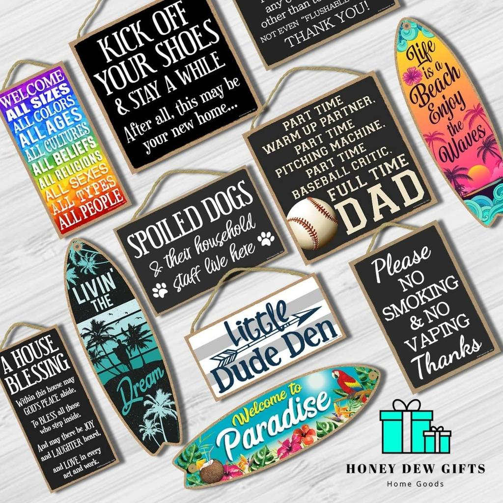 Honey Dew Gifts, Out of Office, Unavailable, In A Meeting, Away from Office Door Sign, Business Hanging Wood Sign, 10 Inch by 5 Inch, 76487