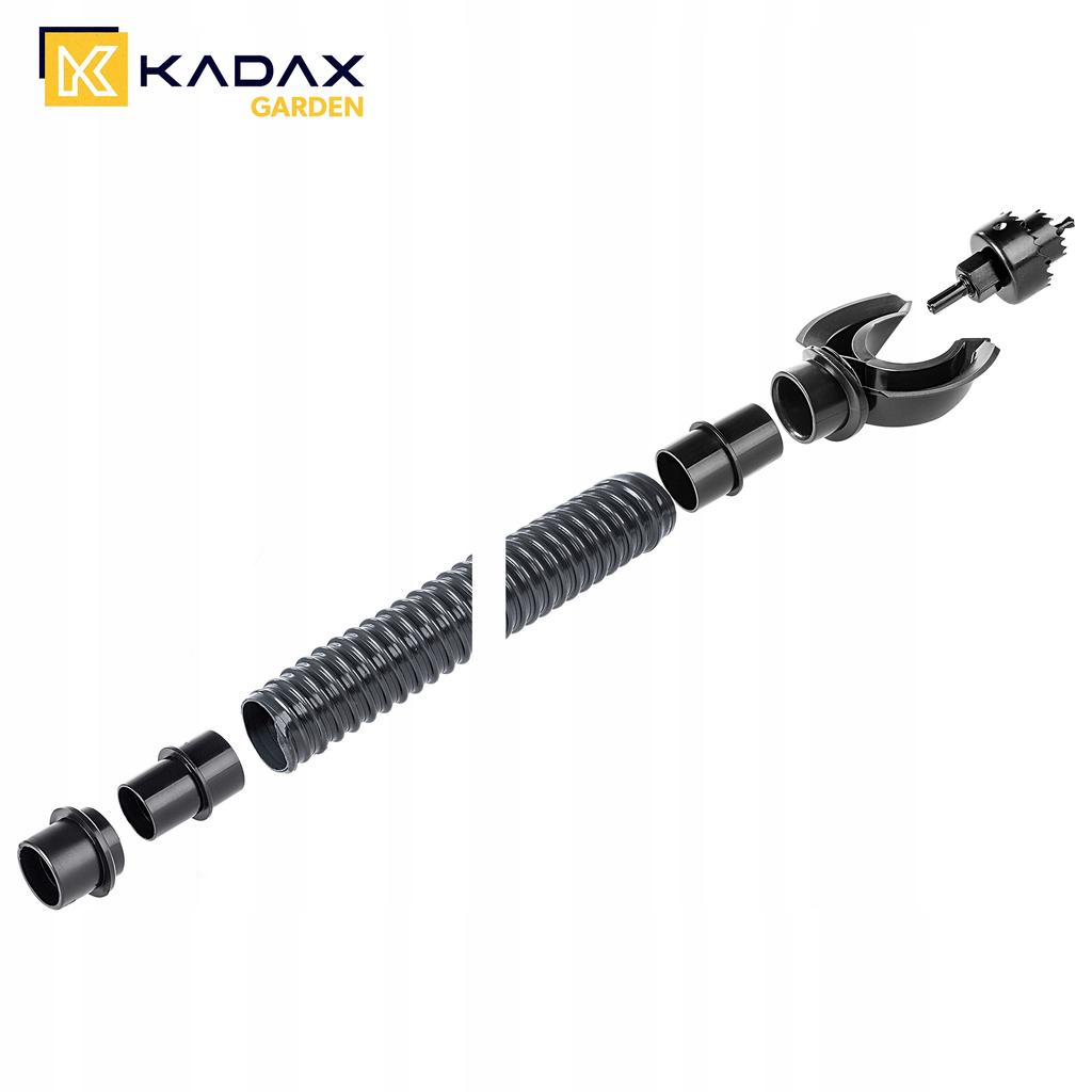 KADAX Zbiornik Na Deszczówkę 265L Wodę DeSzczową Beczka Pojemnik Zestaw Z Kranem