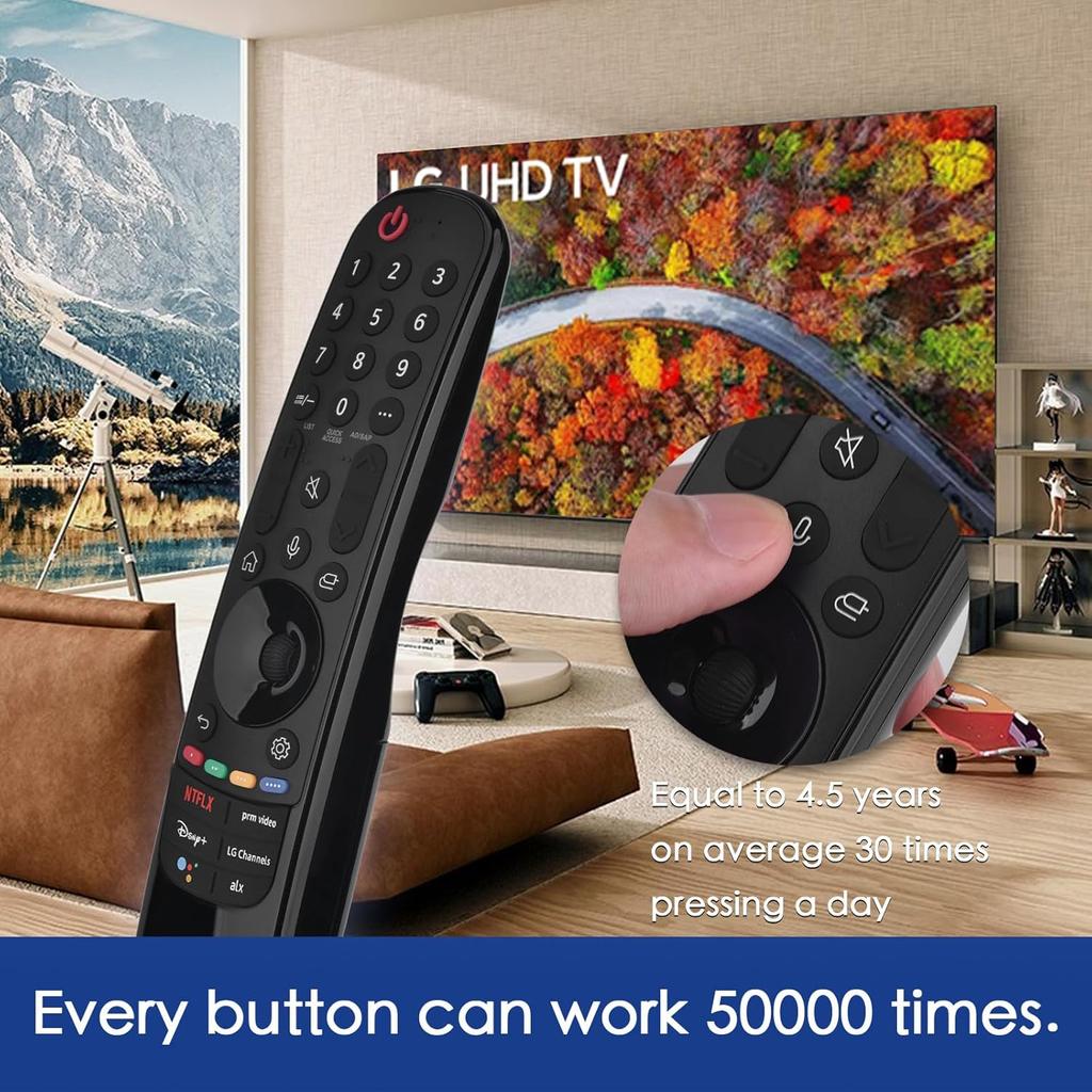 Для пульта ДУ LG Smart TV, Magic Remote AN-MR24GA/23GA/22GA/21GA с функцией голосового управления и указателя, Замена для LG 2019-2024
