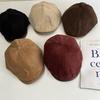 Retro Old Forward Hat Fashion Beret Autumn and Winter Avant-garde Corduroy Thermal Cap