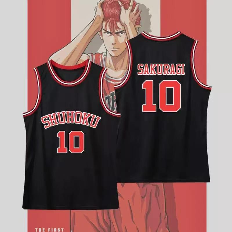 SLAM DUNK jersey Sakuragi Blossom Road Liuchuan Maple Men's and Women's Short Sleeve Xiangbei Team Commemorative Basketball Suit Sports Suit