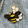 New Enamel Pin Bee Animal Love Honey Metal Pin Gift Birthday 1 Piece