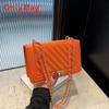 Street Style Small Square Pu Shoulder Bag With Lock Closure For Daily Use