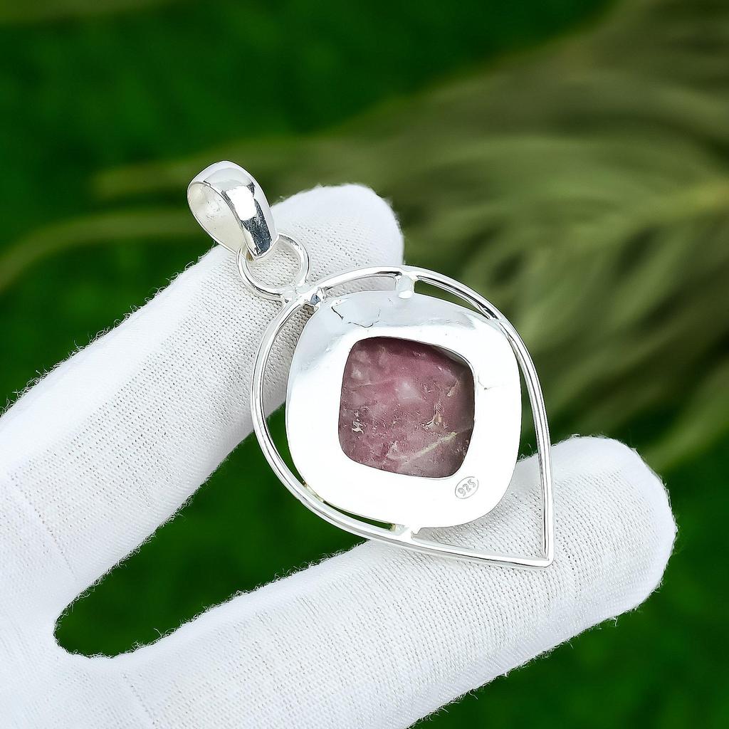 Серебро 925 пробы Тулит Камень Помолвочный Безель Мама Элегантный День рождения Модный Кулон