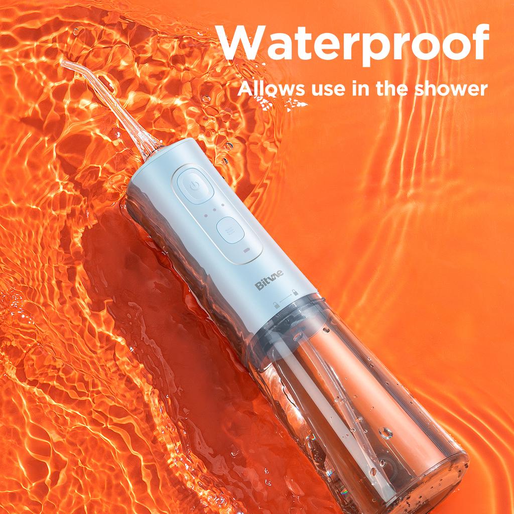 Bitvae Беспроводной ирригатор для полости рта, водная зубная нить для зубов IPX7, водонепроницаемый водный ирригатор USB