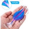 WILLBOND 2 Pcs Blue Pink Silicone Betta Fish Bed Leaf Hammock Betta Fish Tank Accessories Decorations for Aquarium Ornaments, Practical Resting Spot,
