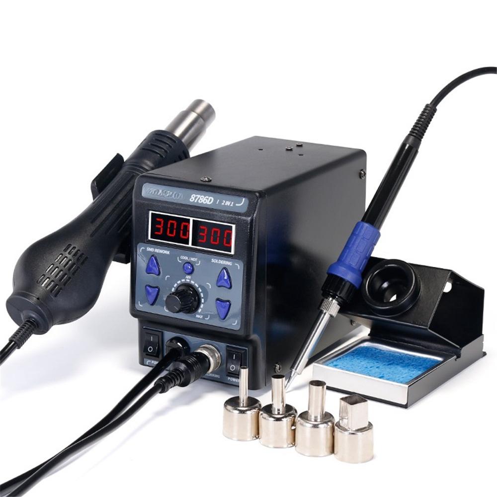 700W I Upgrade Rework Station Digital Display Iron SMD Heat Hot Air Soldering Station Welding