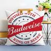 B-Пивоварня Budweiser Budvar-MT Наволочка с принтом, Матовая флисовая подушка, На ощупь как кожа младенца, Экологически чистый сублимационный краситель