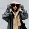 Hooded Scarf Headwear Ear Warmer,Soft with Hoodie for Women Winter Walking