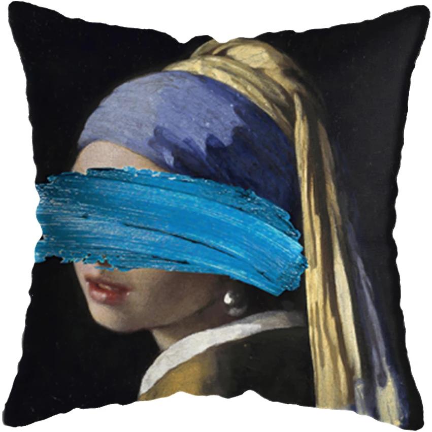 Классические европейские забавные фигурки, наволочки для подушек, наволочки для подушек, украшения для дома, забавные фигурки, пускающие мыльные пузыри, наволочки