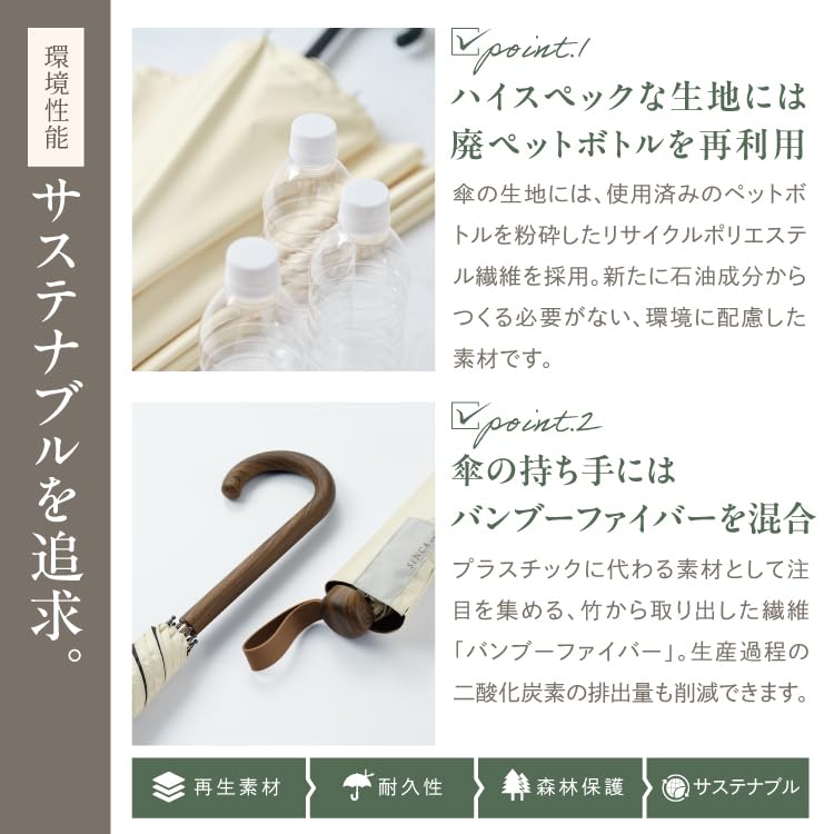 SiNCA MINI 53 Brown Parasol Light UV UPF Suitable for Sun and Folding for Men and Simple and Elegant Windproof Up To Stylish and Product Wpc. (100%