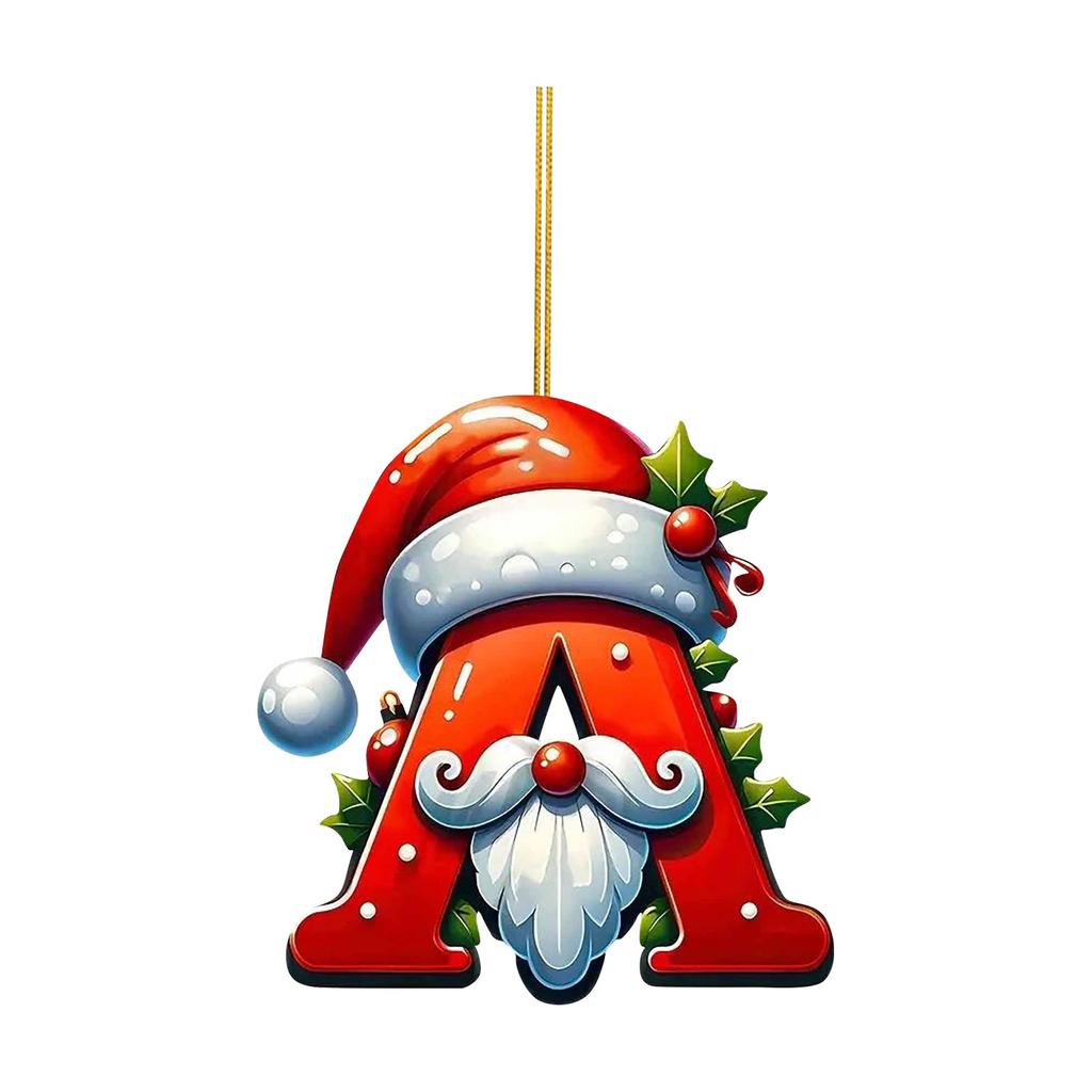 Рождественская елка из 26 букв, подвесное персонализированное украшение в виде рождественской буквы