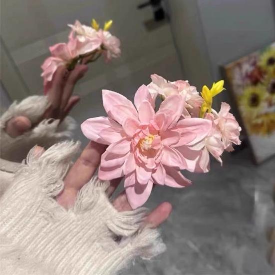 Имитация цветка заколка для волос гавайский цветочный декор боковая заколка для волос пляж отпуск фотография женские аксессуары для волос