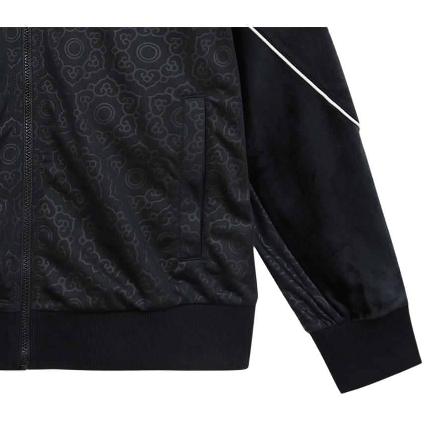 Li Ning X Kong Shan Ji Collaboration Sports Basketball Series стеганая спортивная толстовка с капюшоном на молнии с длинным рукавом мужские толстовки черного цвета AWDR657-1