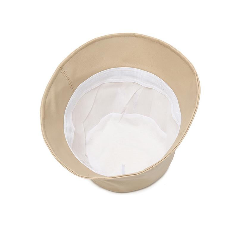 Унисекс ПУ Панама - Стильная однотонная шляпа рыбака для повседневной/городской носки (4 варианта цвета)