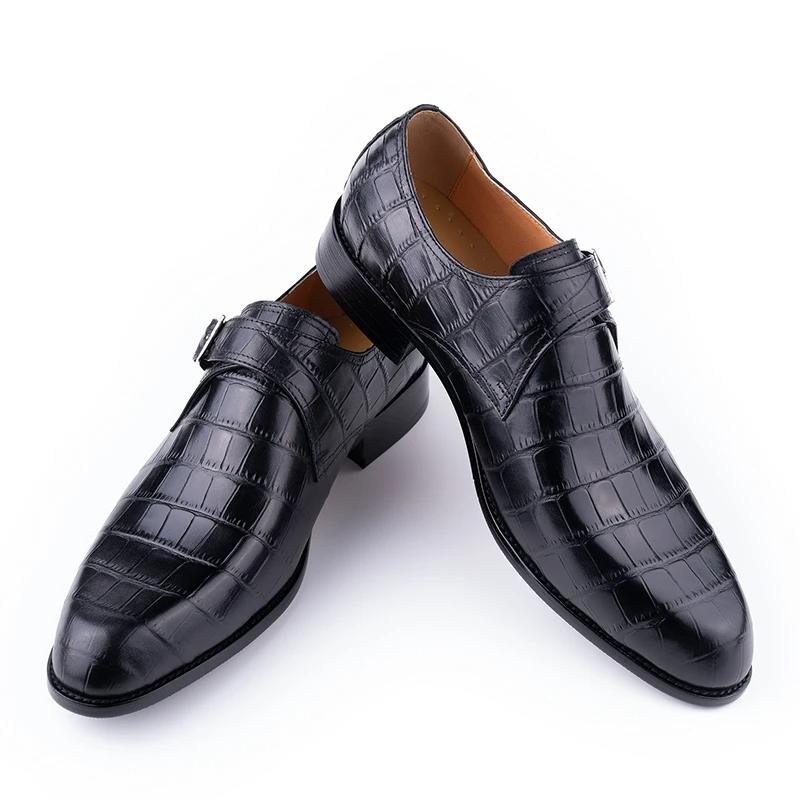 Fashion Leather Loafers Mens' Handmade Shoes Genuine Leather New Luxury Dress Social Business Man Wear High Quality Formal Office Shoes