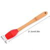 Pastry Mixing Mini Wooden Handle Kicthen Utensils Non-stick Cake Scraper Baking Tools Spatula Brush
