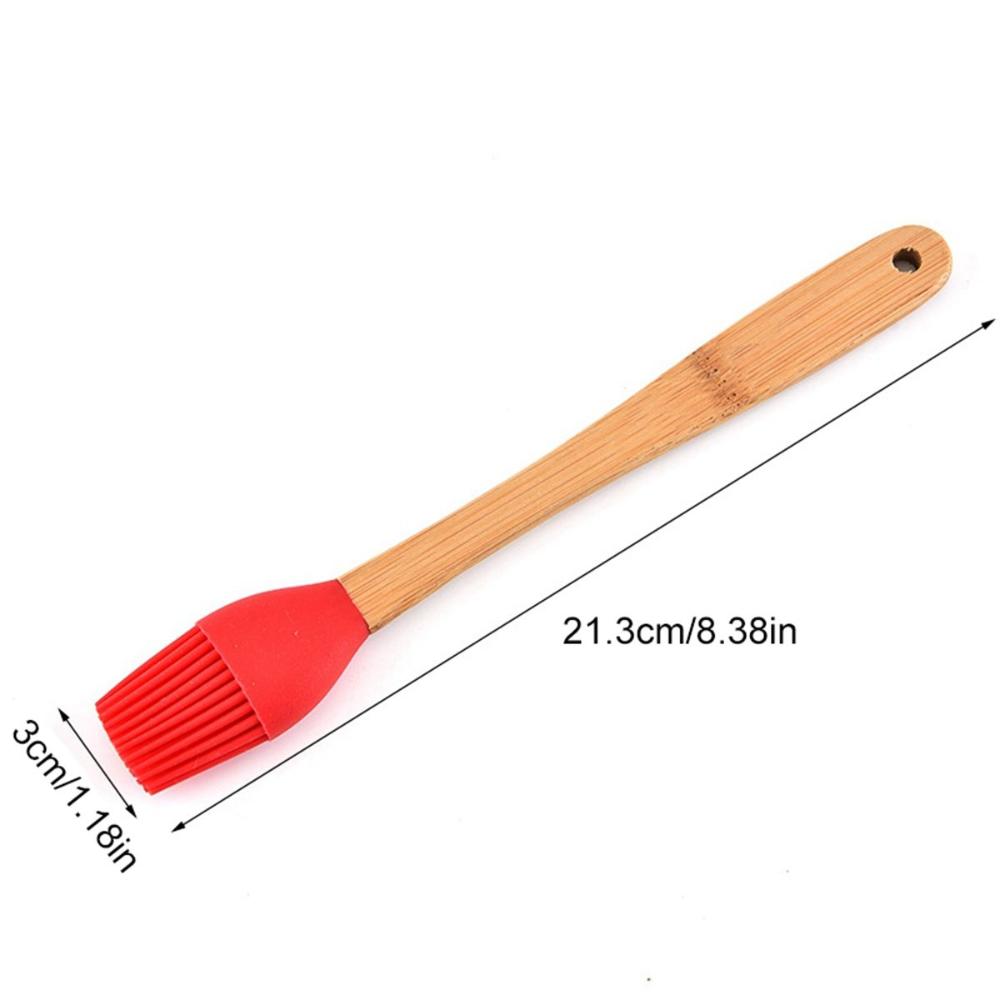 Pastry Mixing Mini Wooden Handle Kicthen Utensils Non-stick Cake Scraper Baking Tools Spatula Brush