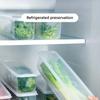 4 Pcs Long Rectangular Food Storage Containers, Plastic Reusable Refrigerator Organizer Boxes Kitchen Accessories