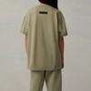 Fear of God Футболка для детей Essentials SS22 с принтом логотипа Sea Foam, круглым вырезом и коротким рукавом, детские футболки серо-зеленого цвета FOG-SS22-350