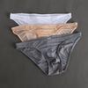 Men Summer Briefs 3D U-convex Low-rise U-convex Thin Panties Solid Color Three-dimensional Pouch Underwear
