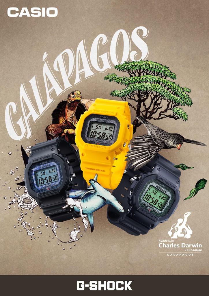 Часы Darwin Foundation Collaboration Model Bluetooth, оснащенные биомассовым пластиком черного цвета [Casio] G-Shock [Charles GW-B5600CD-1A2JR Мужские