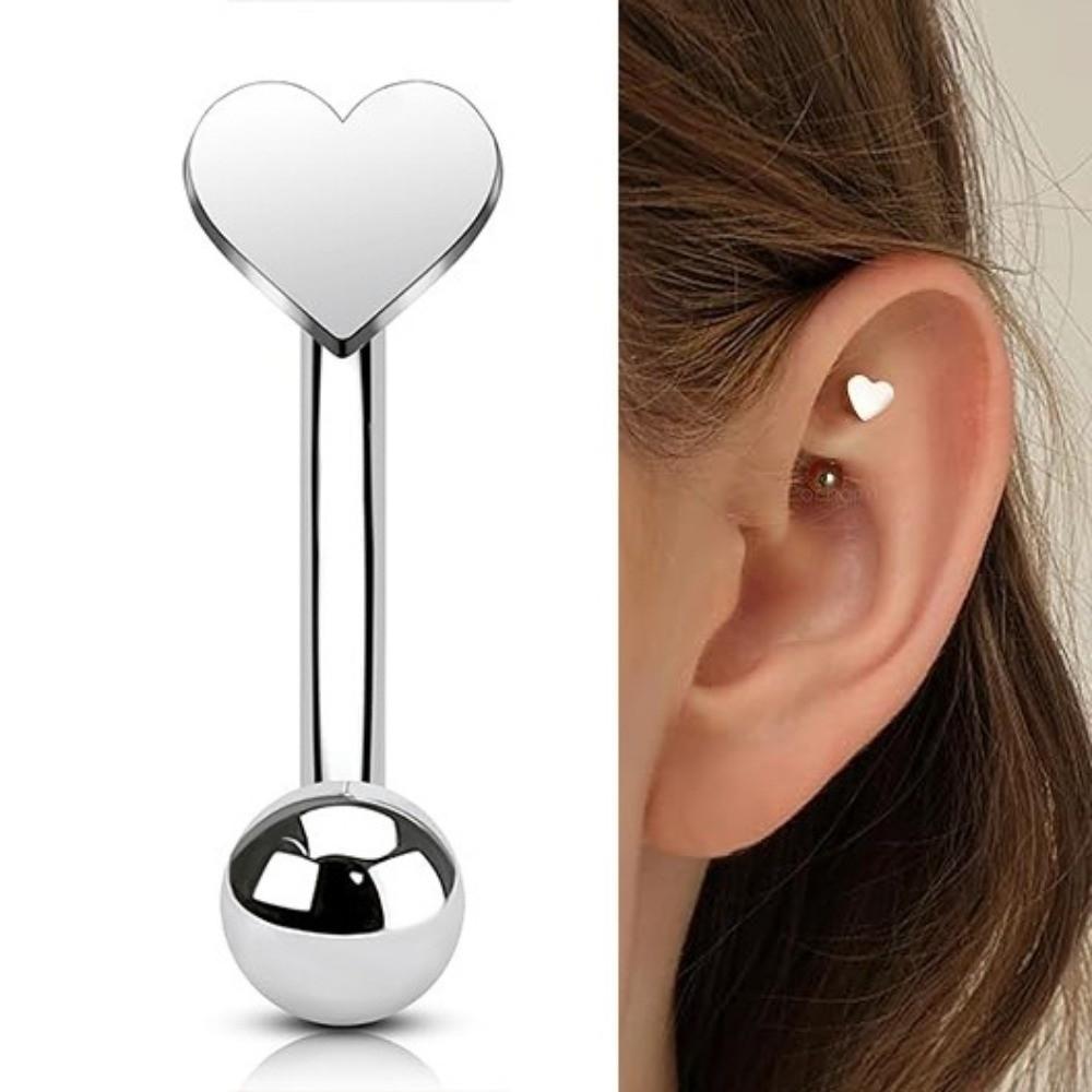 Star Curved Eyebrow Sticks Stainless Steel Punk Body Jewelry  All-gender