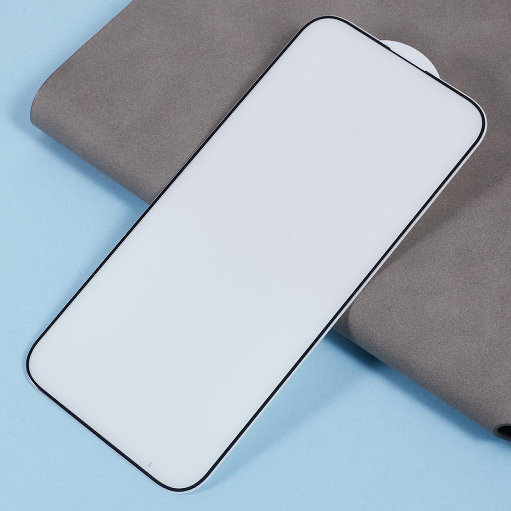 For iPhone 16 Pro TPU+Acrylic Phone Case with Silk Printing Tempered Glass Screen Film+Clear Lens Film