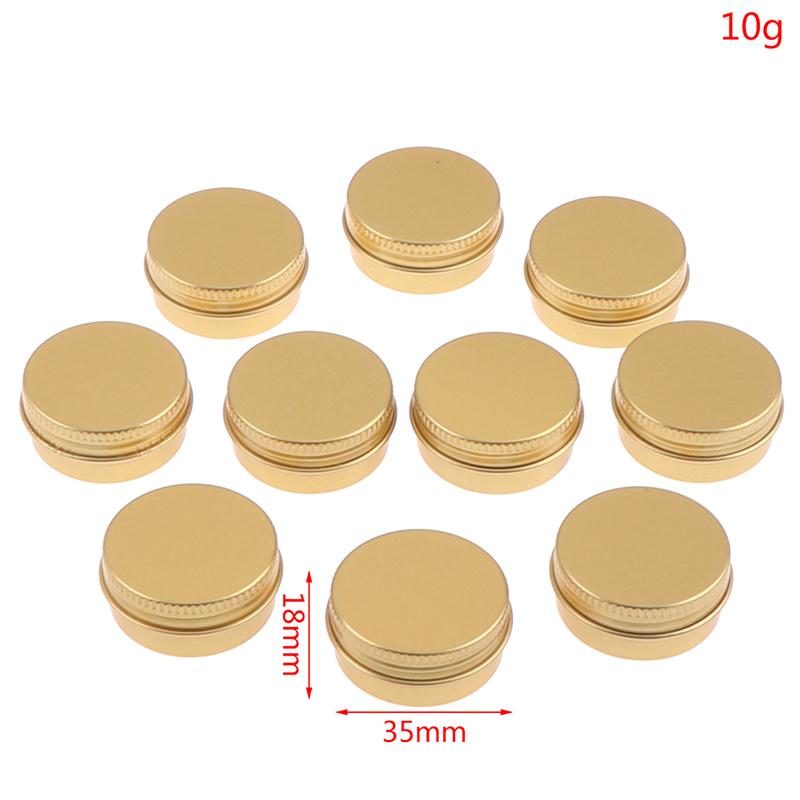 10 шт алюминиевые банки контейнеры горшок жестяной пустой воск бальзам для губ косметические контейнеры