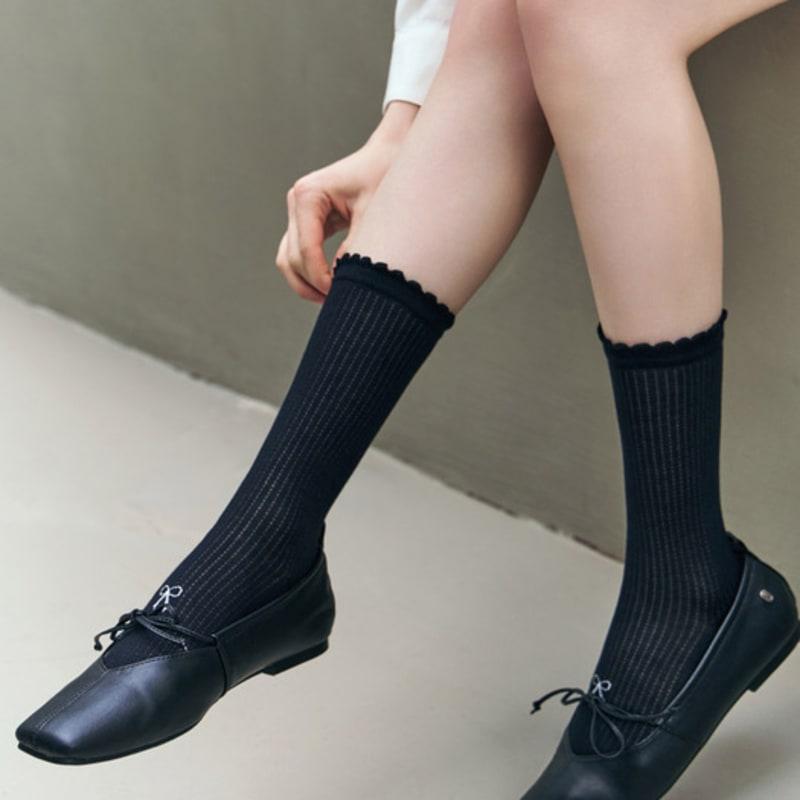 Bananasisters [2 пары] Гольфы с рюшами и бантом Bonnie Ribbon Point 3 цвета