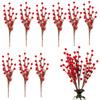 5Pcs DIY Artificial Plant Fake Berry Red Berry Branches Blessing Bucket Ornaments