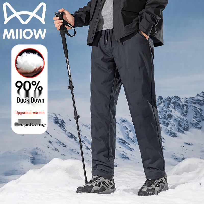 Mao Ren Men's Winter Duck Down Padded Pants