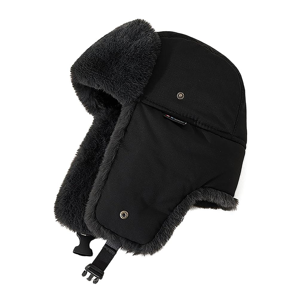 LYING Russian Pilot Cap with Ear Winter Work Cap for Warm Hat for and Outdoor Also Available In Large Perfect for Cold Weather Men's Flaps,