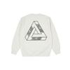 Palace Outliner Crew Neck Sweatshirt With Tri-Ferg Back Print Unisex Tops Light-Grey-Marl White P20CS145