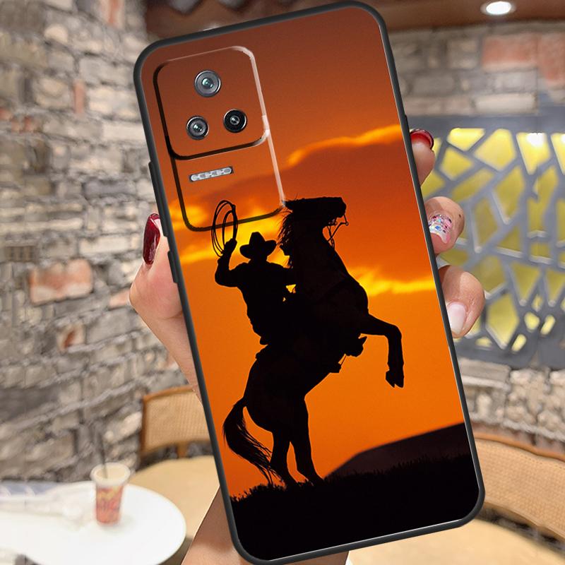 Rodeo Cowboy Lasso Horses Case For Xiaomi 14 Ultra 15 13 11T 12T 13T 14T Pro POCO X3 X5 X6 X7 Pro M6 F5 F6 Pro Cover