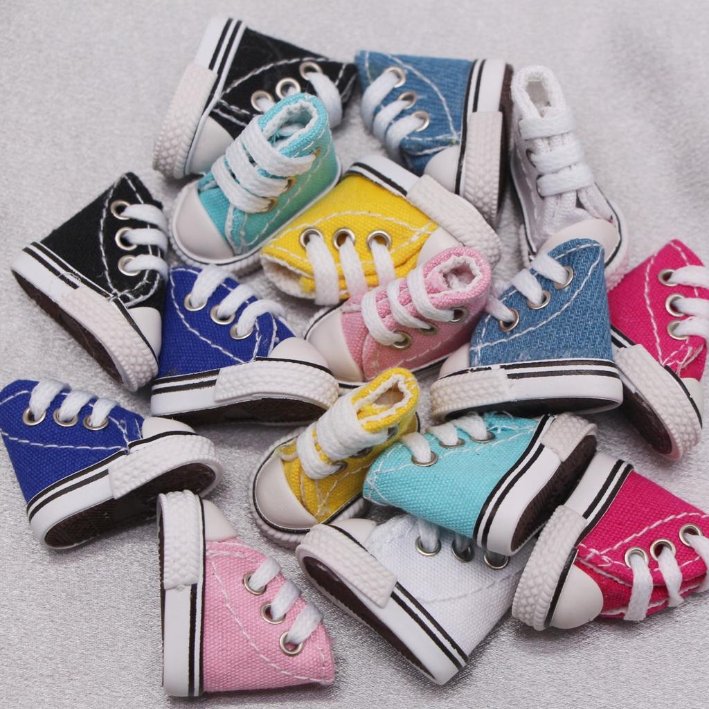 1 пара мини-имитационных повседневных парусиновых туфель для 10 см основной одежды для собак 1:8 Bjd Игрушка Кукла Сменная Одежда Аксессуары