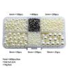 4-10mm Hole-Free Round Imitation Pearls for DIY Hair Accessories, Loose Beads for Clothes, Bags, Shoes, and Clothing Embellishments