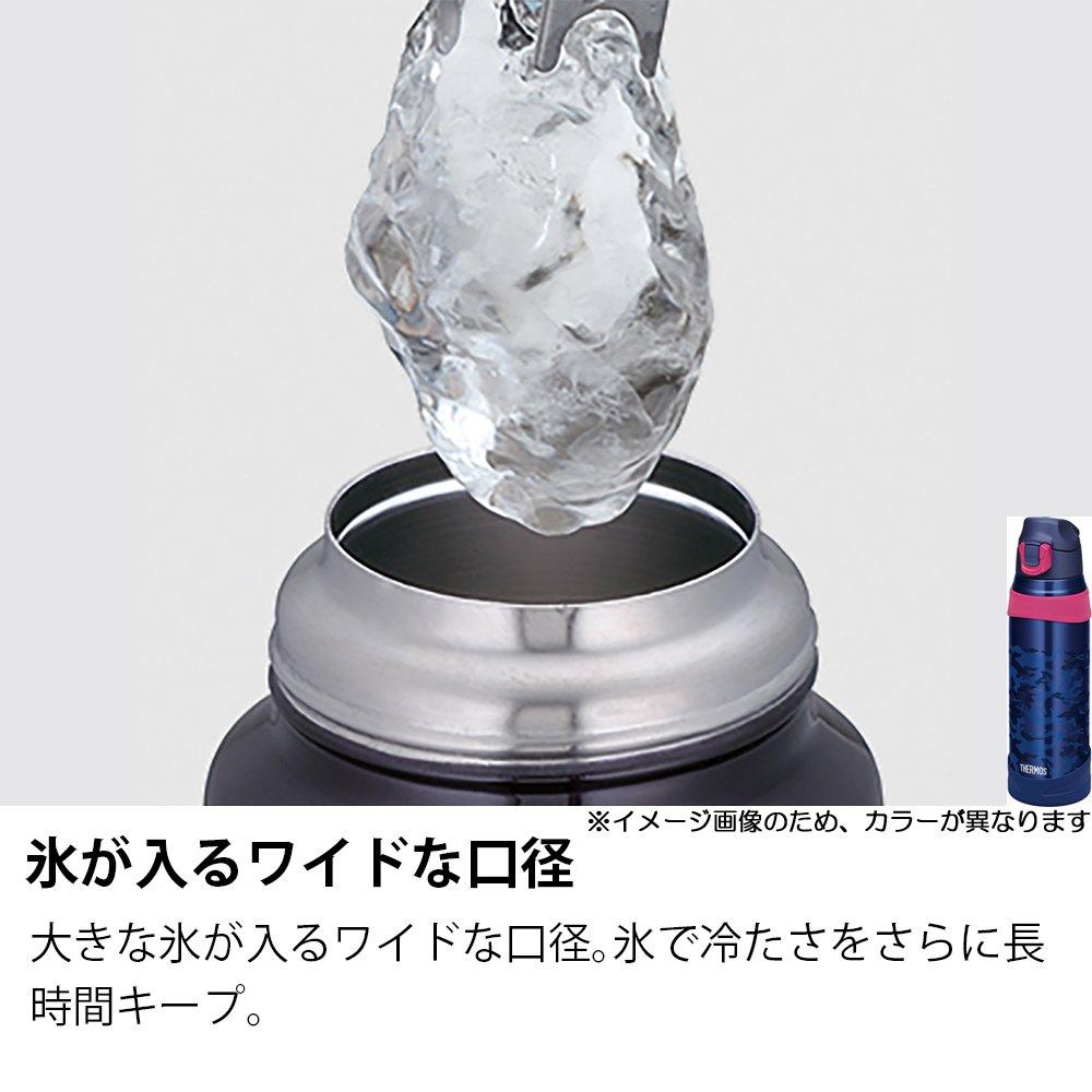 Термос для воды, спортивная бутылка с вакуумной изоляцией, открытая, темно-синяя, камуфляжная [One-Touch Type] 1,0 л FHQ-1001 NV-C