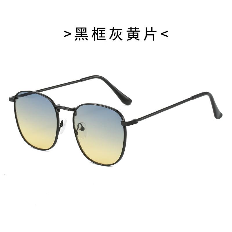 Персонализированные Модные Очки Женские Металлические Очки Ретро Солнцезащитные Очки для Вождения Мужские Трендовые Солнцезащитные Очки с Защитой от УФ-лучей