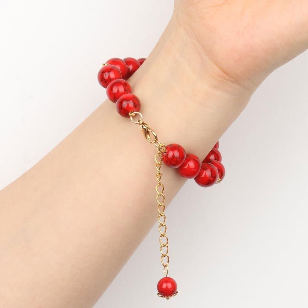 100/300/500 шт. красных бусин, бирюзовых бусин, декоративных бусин, разделительных бусин, бусин из натуральных драгоценных камней, изготовление украшений, браслет-ожерелье своими руками