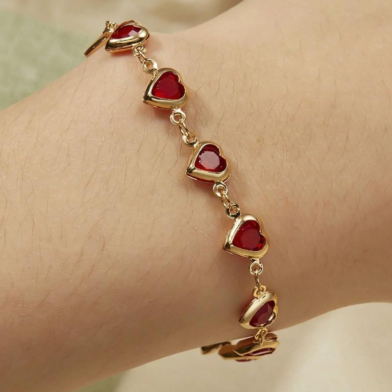 1 шт. Красочный блестящий браслет с элегантным дизайном в виде кубического сердца, подходит для повседневной носки/вечеринок, подарок на фестиваль