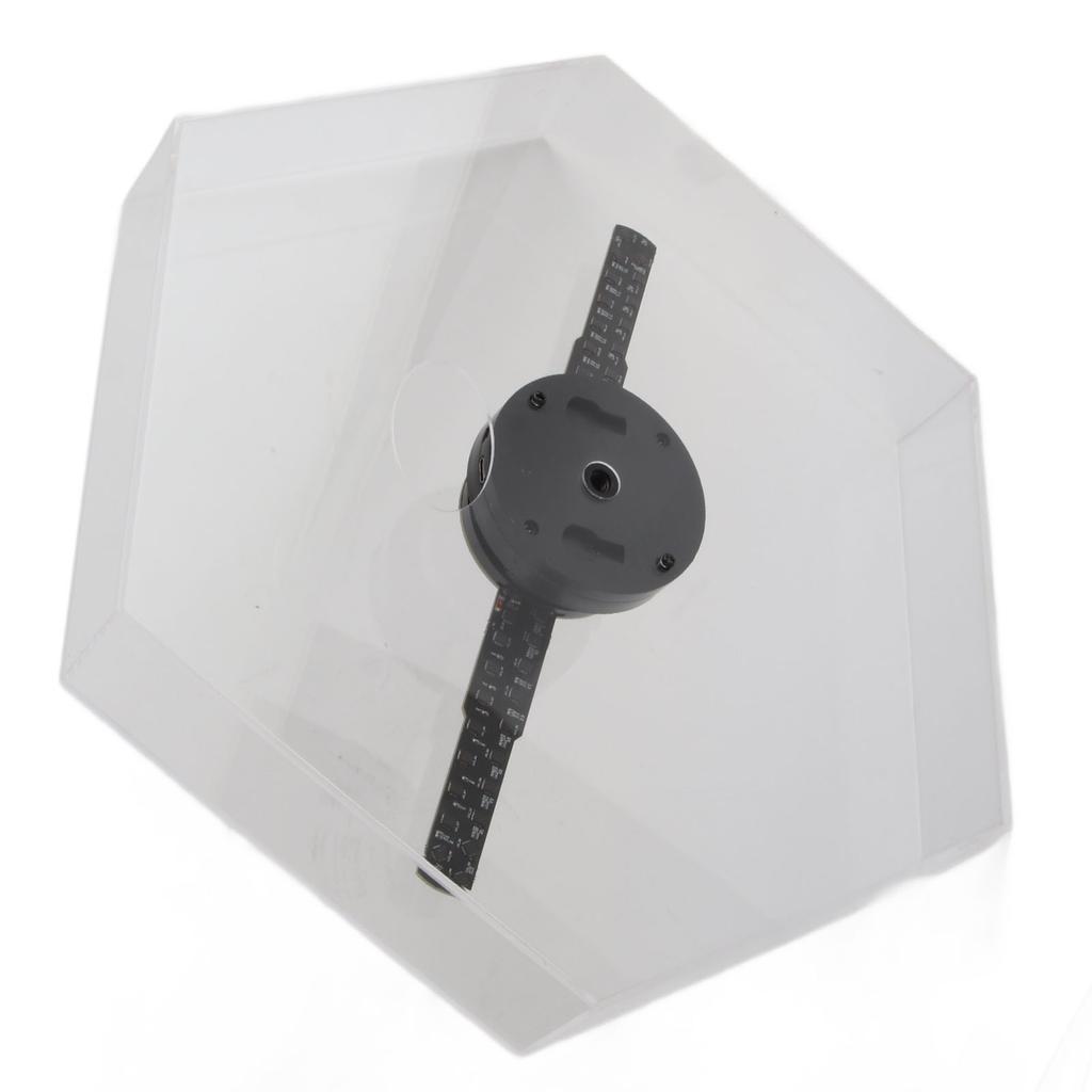 Голографическая рекламная машина 3D Naked Eye LED Fan с шестиугольной защитной крышкой для магазина