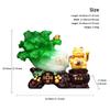 Aris & Juno Lucky Cabbage & Fortune Cat Statue, Resin Feng Shui Figurine for Wealth & Prosperity, Home Office Decor, Business Gift