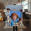 1PC Pippi Longstocking Patterned Flannel Blanket Suitable For All Seasons for Home Decor Warmth and Comfort Gifts Holiday Present