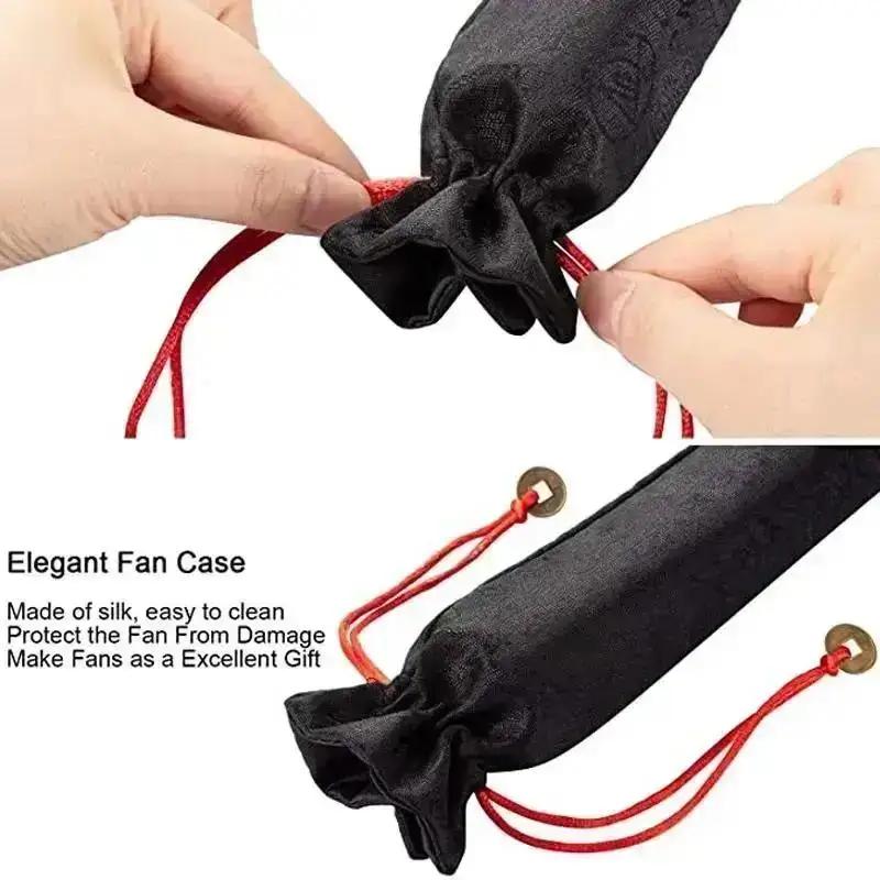 New 1Pcs Vintage Black Chinese Style Folding Fans Kung Fu Fan Wedding Party Dance DIY Solid Color Pocket Hand Craft Decoration