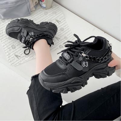 Туфли на платформе женские Роскошные туфли для женщин Цепи Дизайнерская женская обувь Легкая обувь для отдыха и прогулок Модные женские кроссовки